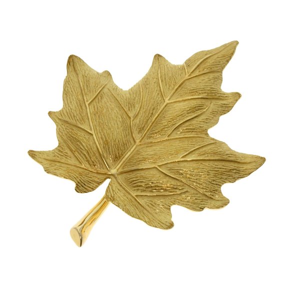 Tiffany Maple Leaf Brooch K18 Yellow Gold for Women - Picture 6 of 6